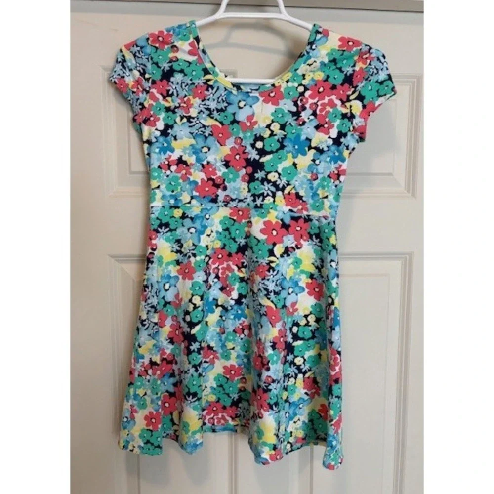 Simply Styled by Sears floral cap sleeve dress, girls size 10/12